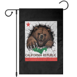 California Bear Flag Republic Garden Flag CA State Distressed Design