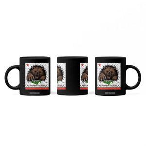 California Bear Flag Republic Coffee Mug CA State Distressed Design