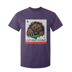 California Bear Flag Republic T Shirt For Kid CA State Distressed Design