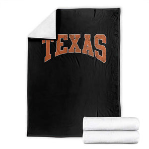 Texas TX Vintage Athletic Sports Design Throw Blanket 80s 90s Style