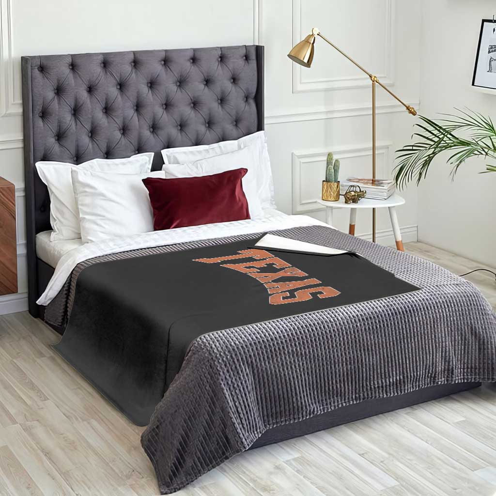 Texas TX Vintage Athletic Sports Design Throw Blanket 80s 90s Style