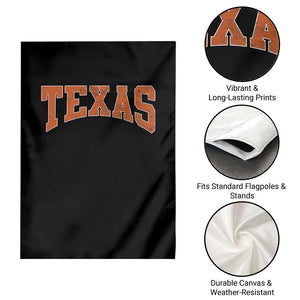Texas TX Vintage Athletic Sports Design Garden Flag 80s 90s Style