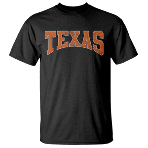 Texas TX Vintage Athletic Sports Design T Shirt 80s 90s Style