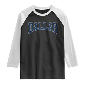 Dallas Vintage Athletic Sports Design Raglan Shirt Texas TX Souvenir