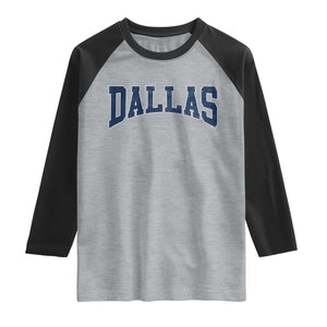 Dallas Vintage Athletic Sports Design Raglan Shirt Texas TX Souvenir