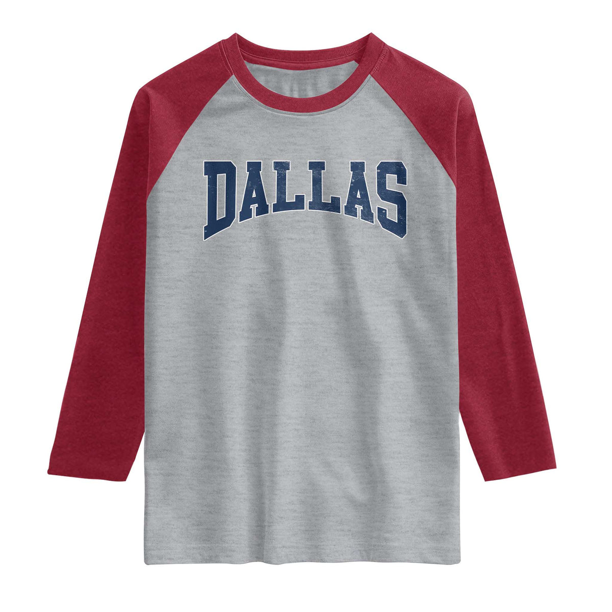 Dallas Vintage Athletic Sports Design Raglan Shirt Texas TX Souvenir