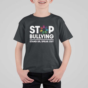 Unity Day T Shirt For Kid Stop Bullying Stand Up Speak Out Hand Prints Anti Bullying Awareness TS11 Black Print Your Wear