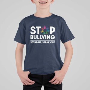 Unity Day T Shirt For Kid Stop Bullying Stand Up Speak Out Hand Prints Anti Bullying Awareness TS11 Navy Print Your Wear