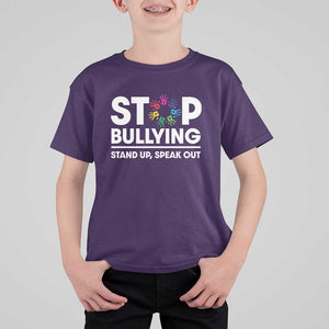 Unity Day T Shirt For Kid Stop Bullying Stand Up Speak Out Hand Prints Anti Bullying Awareness TS11 Purple Print Your Wear