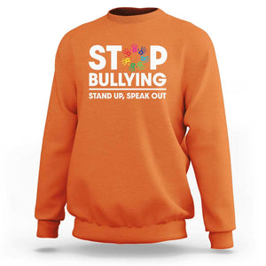 Unity Day Sweatshirt Stop Bullying Stand Up Speak Out Hand Prints Anti Bullying Awareness TS11 Orange Print Your Wear