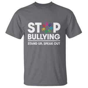 Unity Day T Shirt Stop Bullying Stand Up Speak Out Hand Prints Anti Bullying Awareness TS11 Charcoal Print Your Wear