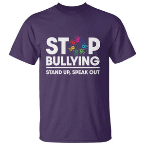 Unity Day T Shirt Stop Bullying Stand Up Speak Out Hand Prints Anti Bullying Awareness TS11 Purple Print Your Wear