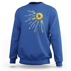 Anti Bullying Awareness Sweatshirt Courage Unity Peace Inclusion Choose Kindness Sunflower TS11 Royal Blue Print Your Wear