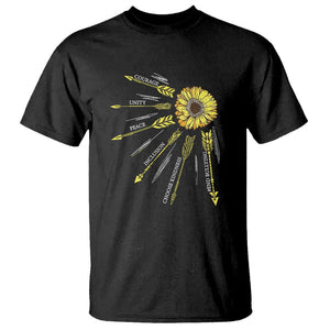 Anti Bullying Awareness T Shirt Courage Unity Peace Inclusion Choose Kindness Sunflower TS11 Black Print Your Wear