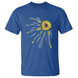 Anti Bullying Awareness T Shirt Courage Unity Peace Inclusion Choose Kindness Sunflower TS11 Royal Blue Print Your Wear