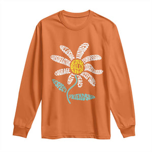 Anti Bullying Awareness Long Sleeve Shirt End Bullying Courage Kindness Peace Inclusion Daisy Flower TS11 Orange Print Your Wear