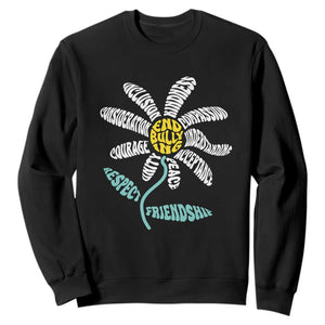 Anti Bullying Awareness Sweatshirt End Bullying Courage Kindness Peace Inclusion Daisy Flower TS11 Black Print Your Wear