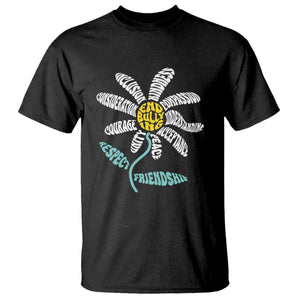 Anti Bullying Awareness T Shirt End Bullying Courage Kindness Peace Inclusion Daisy Flower TS11 Black Print Your Wear