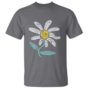 Anti Bullying Awareness T Shirt End Bullying Courage Kindness Peace Inclusion Daisy Flower TS11 Charcoal Print Your Wear