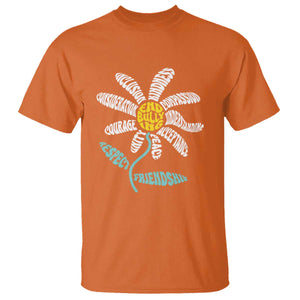 Anti Bullying Awareness T Shirt End Bullying Courage Kindness Peace Inclusion Daisy Flower TS11 Orange Print Your Wear