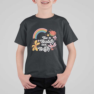 Unity Day T Shirt For Kid Be A Buddy Not A Bully Anti Bullying Awareness Flower Star TS11 Black Print Your Wear