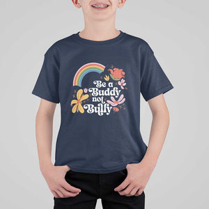 Unity Day T Shirt For Kid Be A Buddy Not A Bully Anti Bullying Awareness Flower Star TS11 Navy Print Your Wear