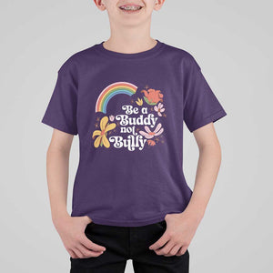 Unity Day T Shirt For Kid Be A Buddy Not A Bully Anti Bullying Awareness Flower Star TS11 Purple Print Your Wear