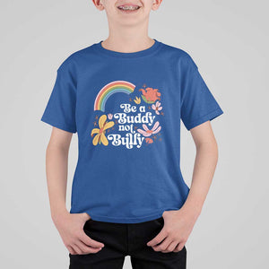 Unity Day T Shirt For Kid Be A Buddy Not A Bully Anti Bullying Awareness Flower Star TS11 Royal Blue Print Your Wear