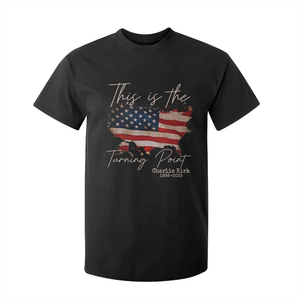 This Is The Turning Point T Shirt For Kid Patriotic American Map Vintage USA Flag TS11 Black Print Your Wear