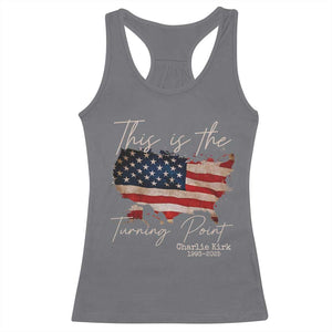 This Is The Turning Point Racerback Tank Top Patriotic American Map Vintage USA Flag TS11 Charcoal Print Your Wear