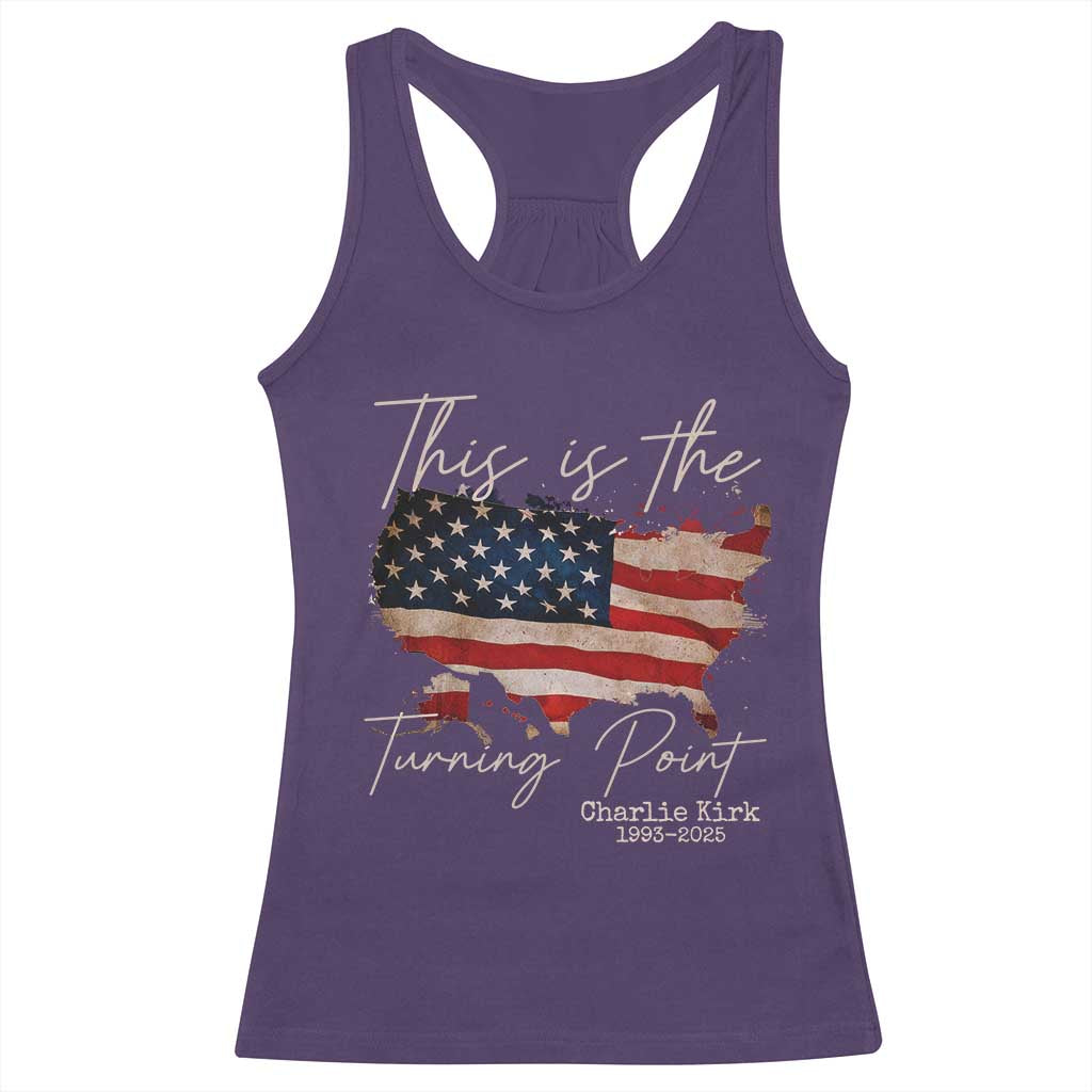 This Is The Turning Point Racerback Tank Top Patriotic American Map Vintage USA Flag TS11 Purple Print Your Wear