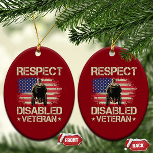 Respect Disabled Veteran Ceramic Ornament Military Soldier Vintage American Flag TS11 Print Your Wear