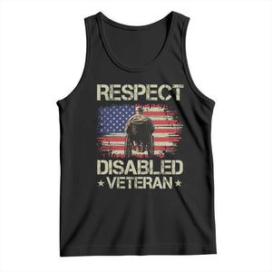 Respect Disabled Veteran Tank Top Military Soldier Vintage American Flag TS11 Black Print Your Wear