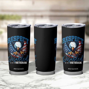 Respect Disabled Veteran Tumbler Cup Military Soldier American Flag Bald Eagle TS11 Print Your Wear