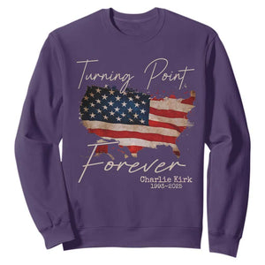 Turning Point Forever Sweatshirt Patriotic American Map Vintage USA Flag TS11 Purple Print Your Wear