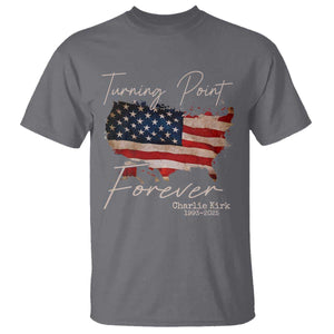 Turning Point Forever T Shirt Patriotic American Map Vintage USA Flag TS11 Charcoal Print Your Wear