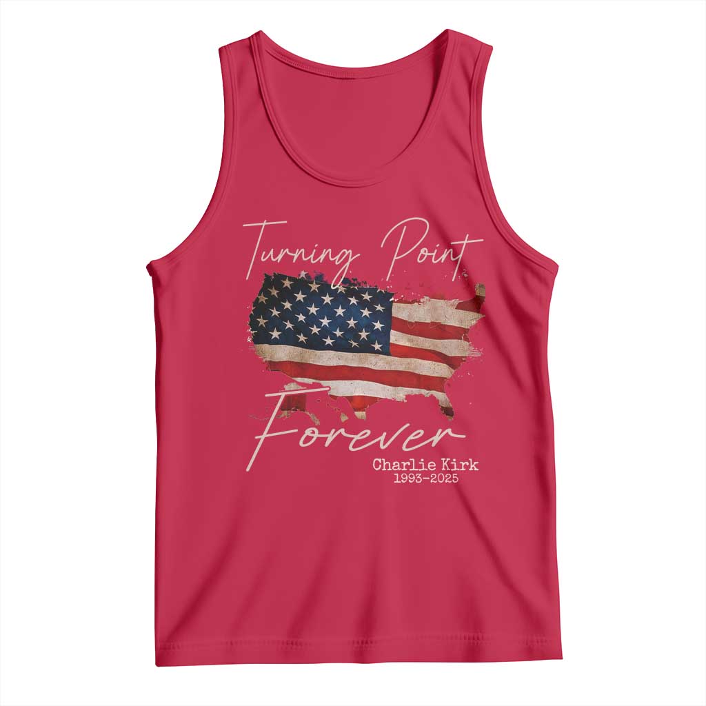 Turning Point Forever Tank Top Patriotic American Map Vintage USA Flag TS11 Red Print Your Wear