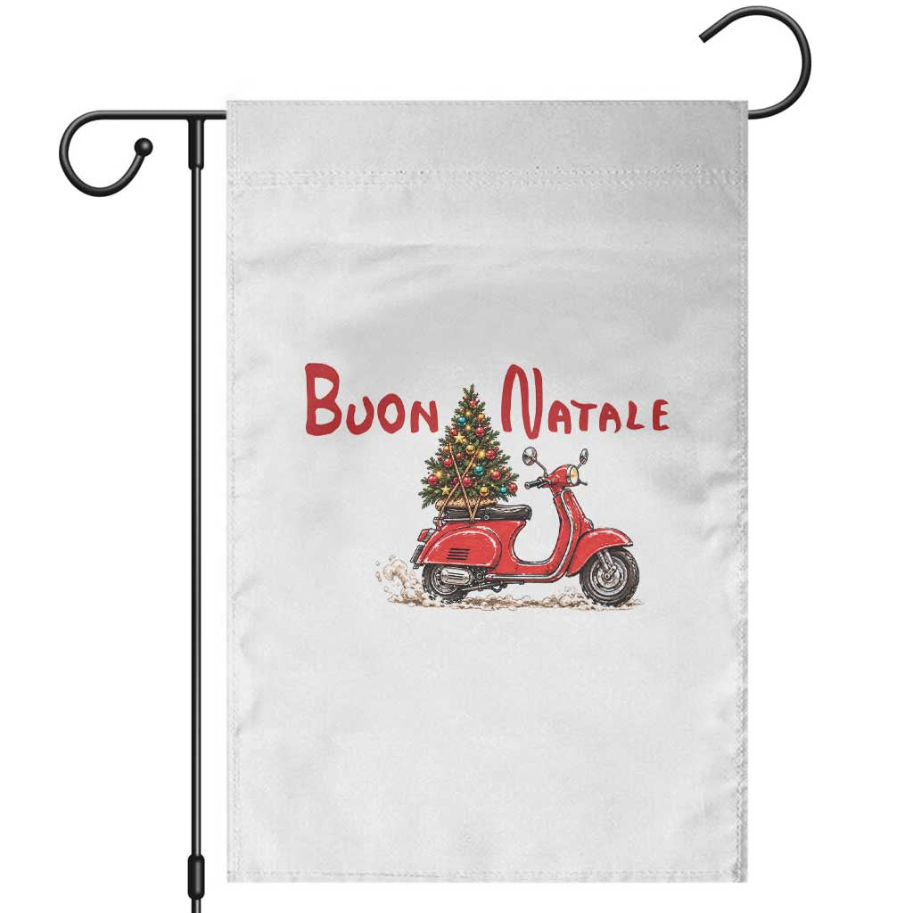Italian Christmas Motor Scooter Garden Flag Buon Natale Xmas Tree Italy Pride