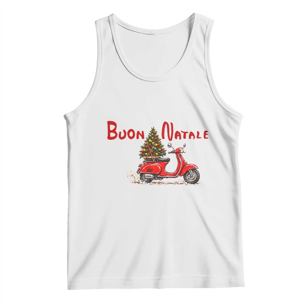 Italian Christmas Motor Scooter Tank Top Buon Natale Xmas Tree Italy Pride