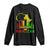 Happy Kwanzaa Long Sleeve Shirt Black Holiday African American Christmas Kinara Candle TS11 Black Print Your Wear