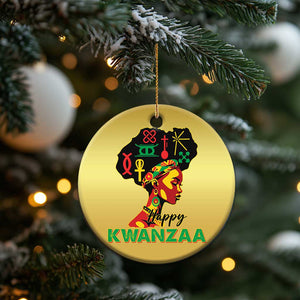 Happy Kwanzaa Christmas Ornament Nguzo Saba Symbols The 7 Principles Of Kwanzaa TS11 Print Your Wear