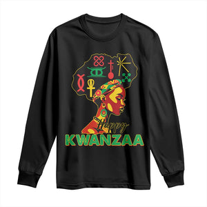 Happy Kwanzaa Long Sleeve Shirt Nguzo Saba Symbols The 7 Principles Of Kwanzaa TS11 Black Print Your Wear