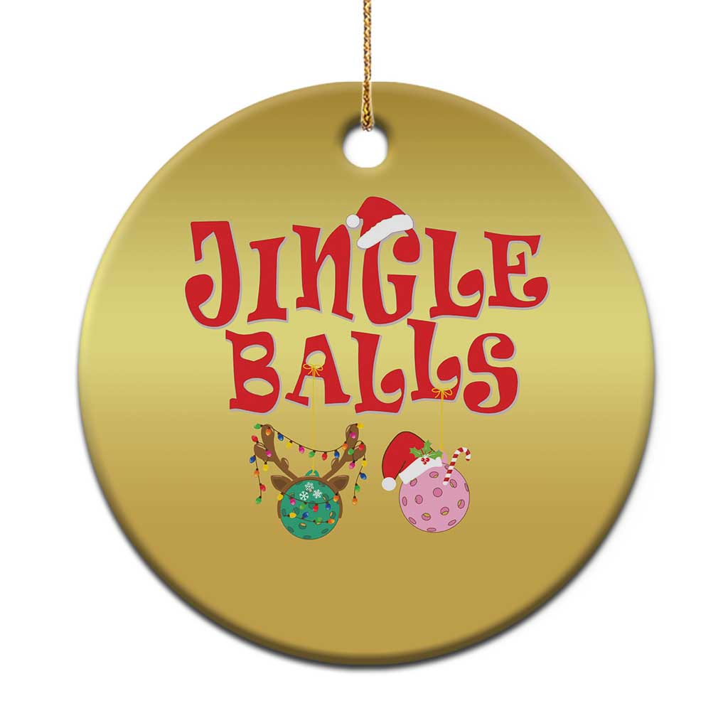 Funny Xmas Pickleball Christmas Ornament Jingle Balls Reindeer Santa Hat Ball TS11 Print Your Wear