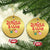 Funny Xmas Pickleball Christmas Ornament Jingle Balls Reindeer Santa Hat Ball TS11 Circle Gold Print Your Wear