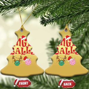 Funny Xmas Pickleball Christmas Ornament Jingle Balls Reindeer Santa Hat Ball TS11 Christmas Tree Gold Print Your Wear