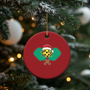 Funny Xmas Pickleball Holiday Santa Hat Christmas Ornament TS11 Print Your Wear