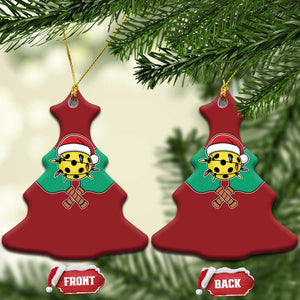 Funny Xmas Pickleball Holiday Santa Hat Christmas Ornament TS11 Christmas Tree Red Print Your Wear