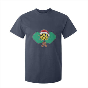 Funny Christmas Pickleball Holiday Santa Hat T Shirt For Kid TS11 Navy Print Your Wear