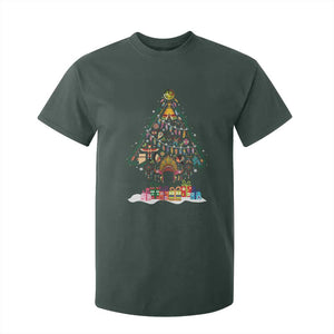 Funny Native American Christmas Tree Medicine Wheel T Shirt For Kid TS11 Dark Forest Green Print Your Wear