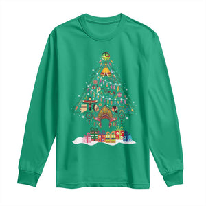 Funny Native American Christmas Tree Medicine Wheel Long Sleeve Shirt TS11 Irish Green Print Your Wear